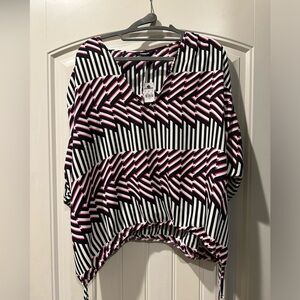 Express 3/4 ruched sleeve shirt.